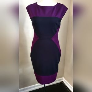 MAGGIE LONDON Black & Plumb dress size 6